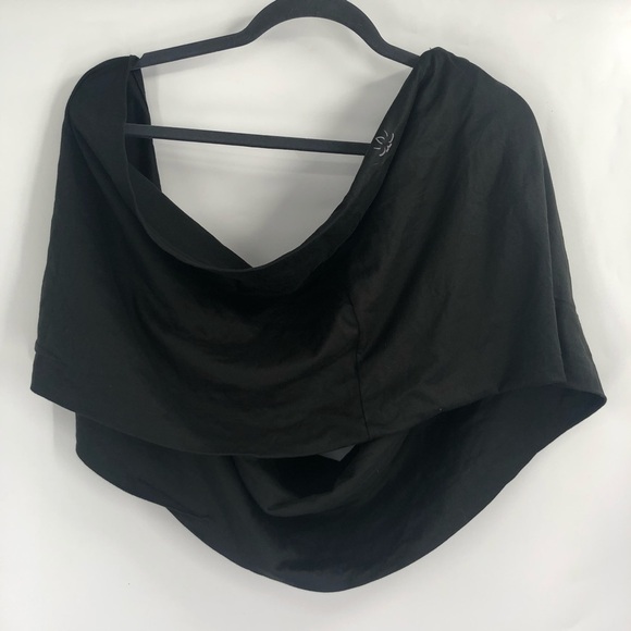 BEYOND YOGA Hidden Pocket Infinity Scarf Zipper Pocket Black Brown Soft Warm - Picture 2 of 5